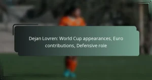 Dejan Lovren: World Cup appearances, Euro contributions, Defensive role