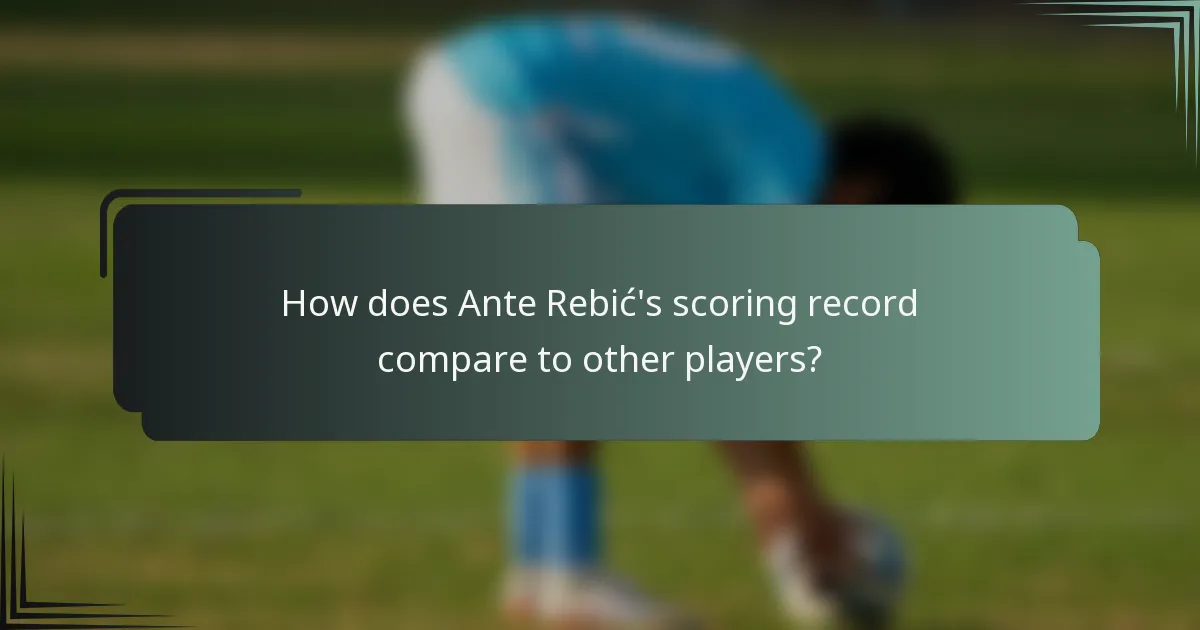 How does Ante Rebić's scoring record compare to other players?