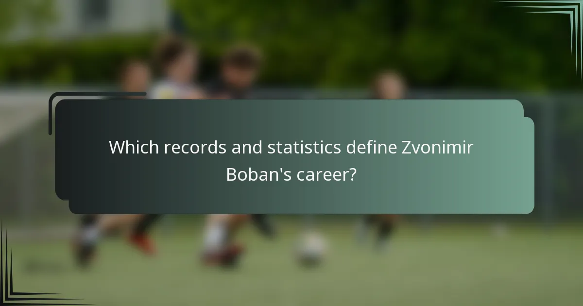 Which records and statistics define Zvonimir Boban's career?